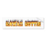 Hawaii Hottie Fire and Flames Bumper Stickers
