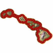 Hawaii Map Christmas Ornament Cut Out