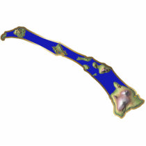 Hawaii Map Keychain Cut Out