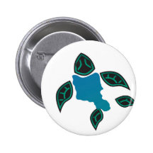 Hawaii Oahu Island Turtle Pinback Button