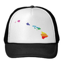 hawaii pride. striped. hat