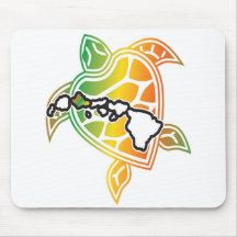 Hawaii Reggae Turtle Mouse Pad