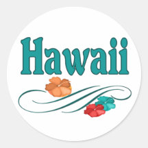 Hawaii Round Stickers