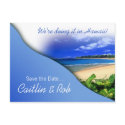 Hawaii Save The Date (sky blue) postcard