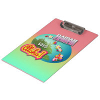 Hawaii Says Aloha! Clipboard