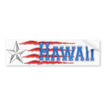 Hawaii Star and Stripes Bumper Sticker
