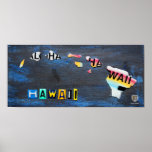 Hawaii State Aloha Vintage License Plate Art Map Print Hawaii State Aloha Vintage License Plate Art Map Print