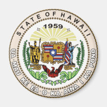 Hawaii State Seal Refrigerator Magnet