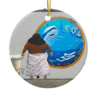 Hawaii Street Art Israel Mural ornament