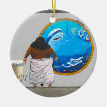 Hawaii Street Art Israel Mural Ornaments