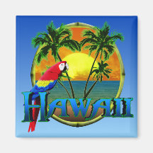Hawaii Sunset Fridge Magnet