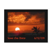Hawaii Sunset Save the Date Postcard