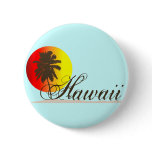 Hawaii Sunset Souvenir Pinback Button