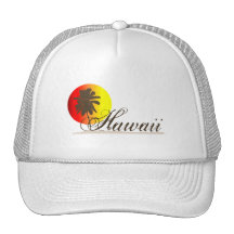 Hawaii Sunset Souvenir Trucker Hat