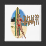 Hawaii Surfer Girl Magnet magnets