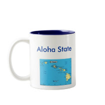 Hawaii Symbols & Map mugs by archemedes Hawaii Symbols & Map mugs