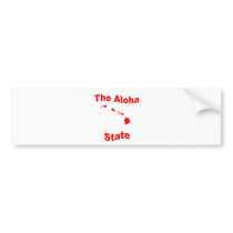 Hawaii: The Aloha State Bumper Sticker