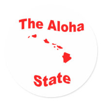 Hawaii: The Aloha State Round Sticker