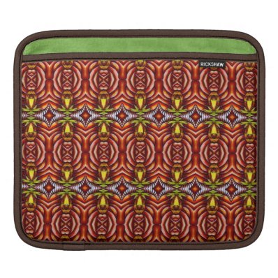 Hawaii Tiki Torch Wood Brown pattern IPad Sleeve