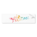 Hawaii Traditions Shave Ice Colored Bumper Sticker bumper stickers