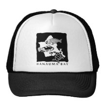 Hawaii Turtle and Oahu Map Mesh Hats