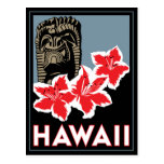 hawaii united states usa art deco retro travel post card