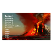 volcanic, volcano, hawaii, hawaiian, kilauea, active, ash, burn, burnt, catastrophe, crack, crater, disaster, dormant, earthquake, erupt, eruption, explosion, fire, fissure, fracture, heat, hell, hot, lava, light, magma, molten, mountain, nature, ominous, plumes, red, rift, smoke, steep, terrain, image, picture, illustration, Business Card with custom graphic design