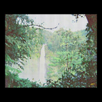 Hawaii waterfall Oil Painting posters