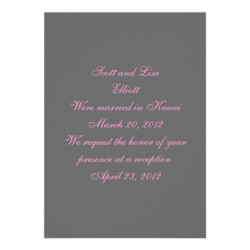 Hawaii Wedding Announcement