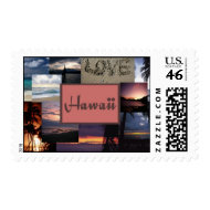 Hawaii Wedding collage stamps stamp