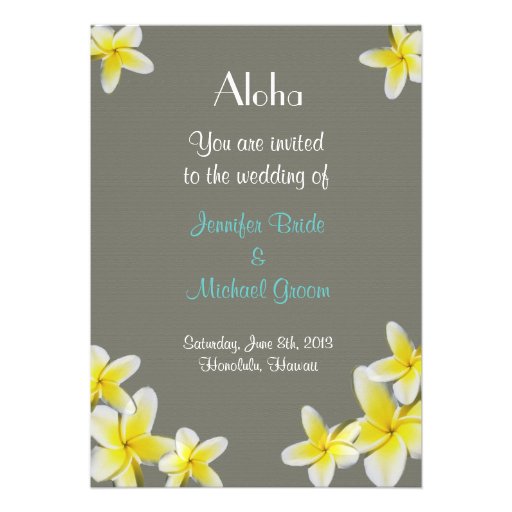 Hawaii Wedding Invitation