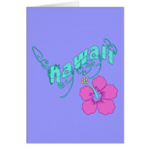 Hawaii with Hibiscus Products Greeting Card