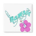 Hawaii with Hibiscus Products magnets by TropicalBaby Hawaii with Hibiscus Products magnets