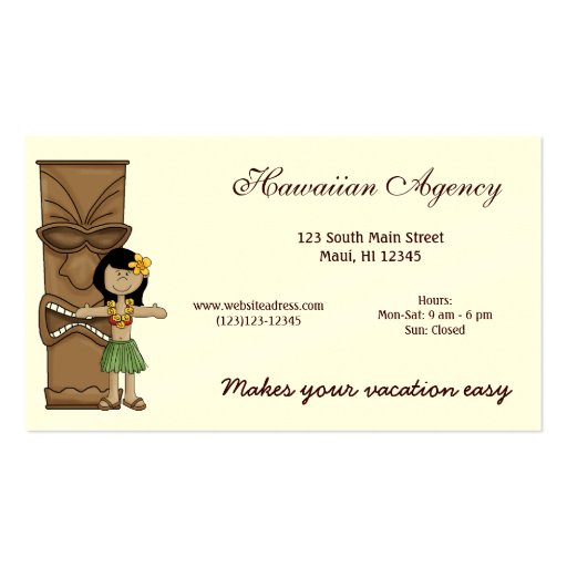 Hawaiian Agency Business Card Zazzle