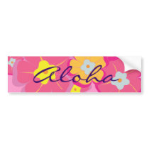Hawaiian Aloha Flowers Bumper Stickers