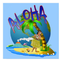 Hawaiian Aloha Poster