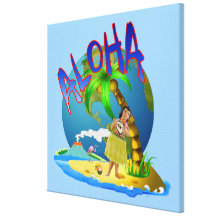 Hawaiian Aloha Stretched Canvas Prints