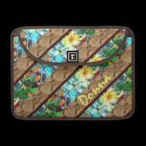Hawaiian Beach and Flowers macbook sleeves