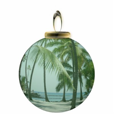 Hawaiian Beach Ornament Photo Cut Outs by FCM_Christmas
