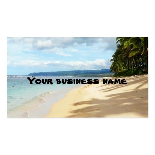 Hawaiian beach scenes Business Card (back side)