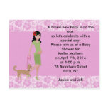 Hawaiian Border with Modern Mom with Dog Post Cards