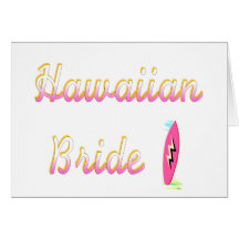Hawaiian Bride Cards