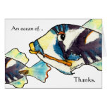 Hawaiian Cartoon Fish Thank You Cards