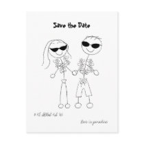Hawaiian Destination Wedding Save the Date postcards