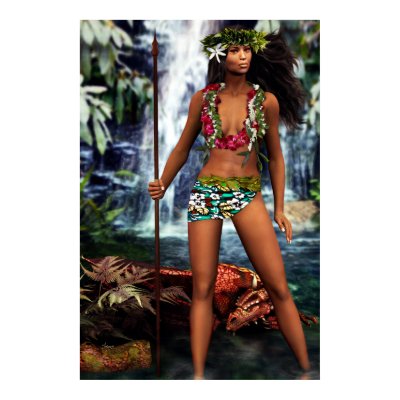 Hawaiian Dragon Goddess Print by Skydancer