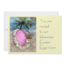 Hawaiian Easter Egg Hunt Custom Invites