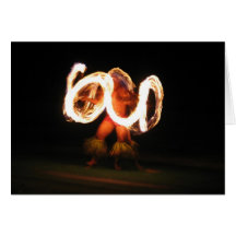 Hawaiian Fire Dance Greeting Card
