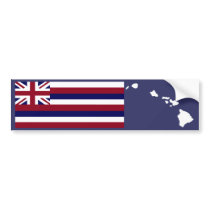 Hawaiian flag n islands bumper sticker bumper stickers