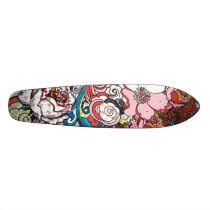 Hawaiian Floral Skateboard