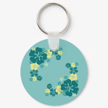 Hawaiian Flowers keychains
